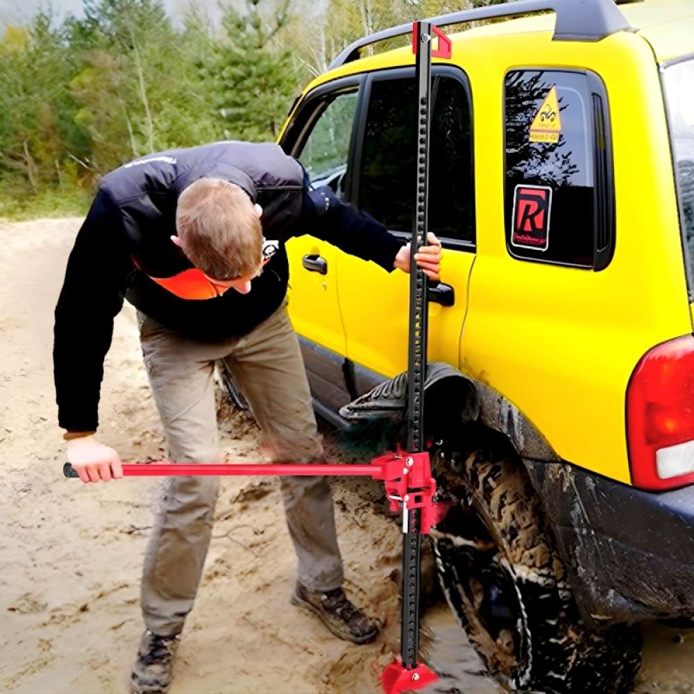 Podnośnik hydrauliczny rolniczy 135 cm, udźwig 3000 kg, do podnoszenia pojazdów terenowych, SUV-ów, ciężarówek i quadów, stal o dużej wytrzymałości - 3
