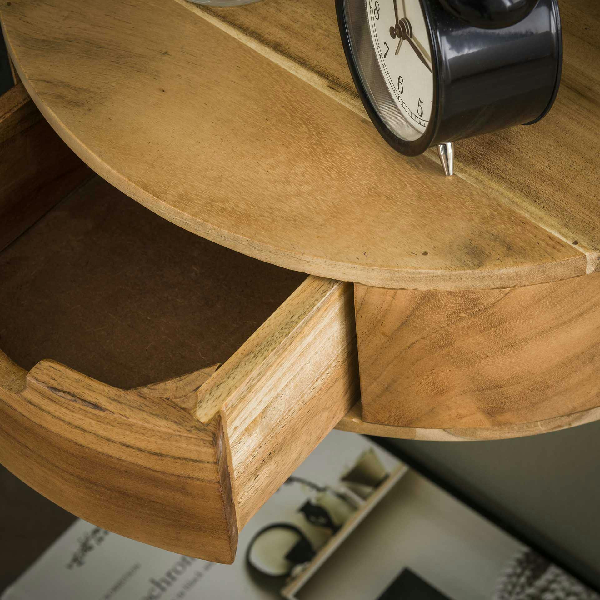 Table de chevet murale courbe 1 tiroir MELBOURNE - 5