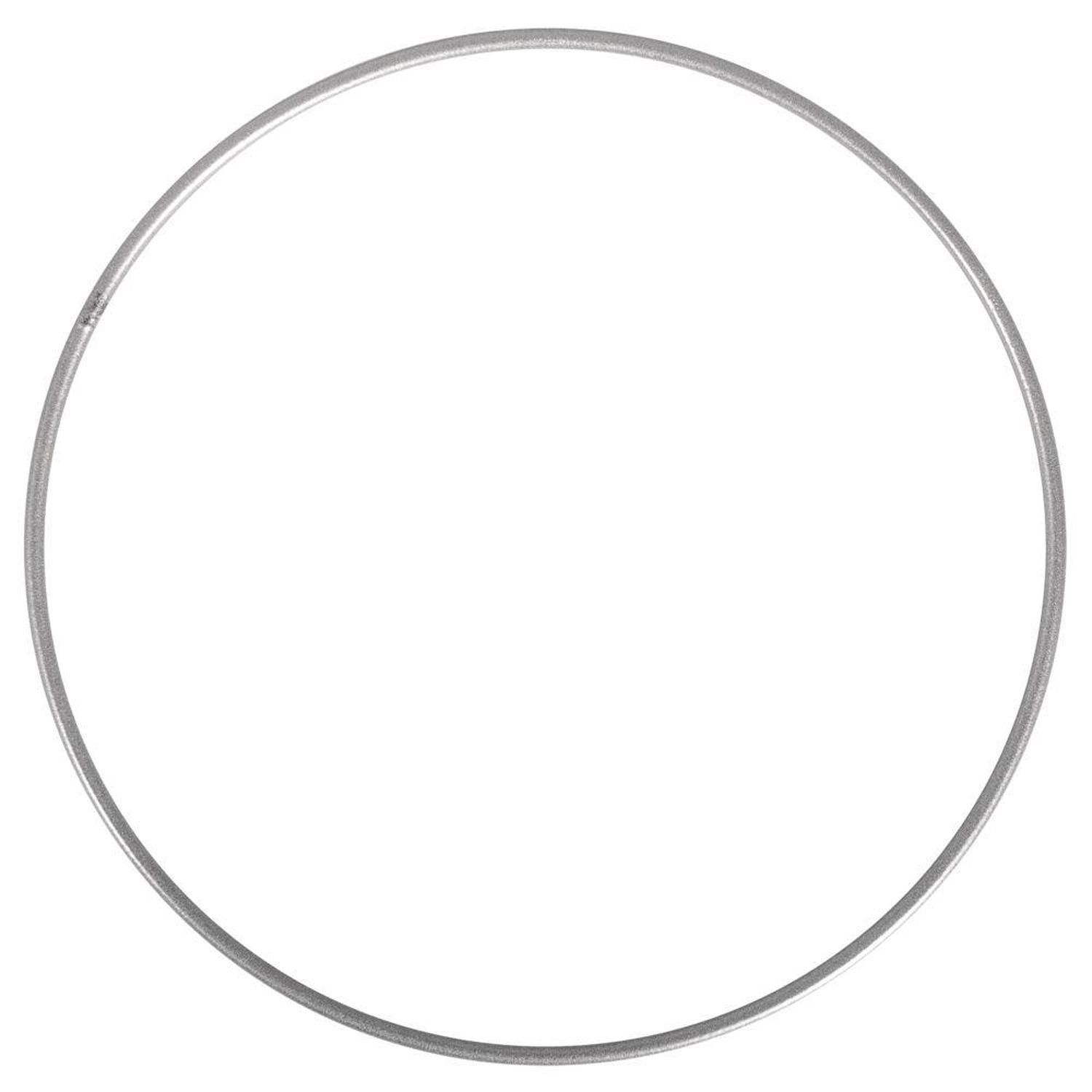 Anneaux En Métal Argenté - Lot De 10, Diamètre 20 Cm, Pour Bricolage, Suspension