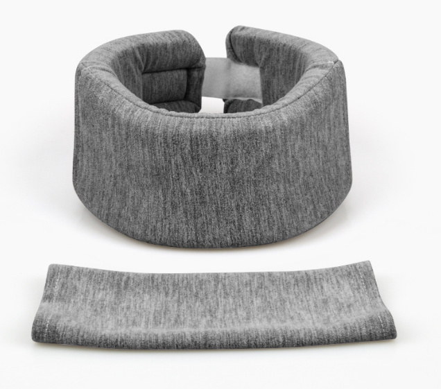 Cuscino Supporto Collo Bambino Per Auto E Passeggino - Regolabile E Sicuro Con Fascia Testa - Design Gufo Blu