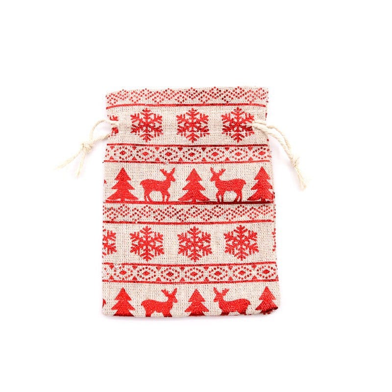 Sacchetti di lino, set da 10, sacchetti di iuta con coulisse, stampa albero di Natale, sacchetti regalo di Natale, fiocco di neve, rosso, 10×14 cm | Leroy Merlin Sacchetti di lino, set da 10, sacchetti di iuta con coulisse, stampa albero di Natale, sacchetti regalo di Natale, fiocco di neve, rosso, 10×14 cm | Leroy Merlin
