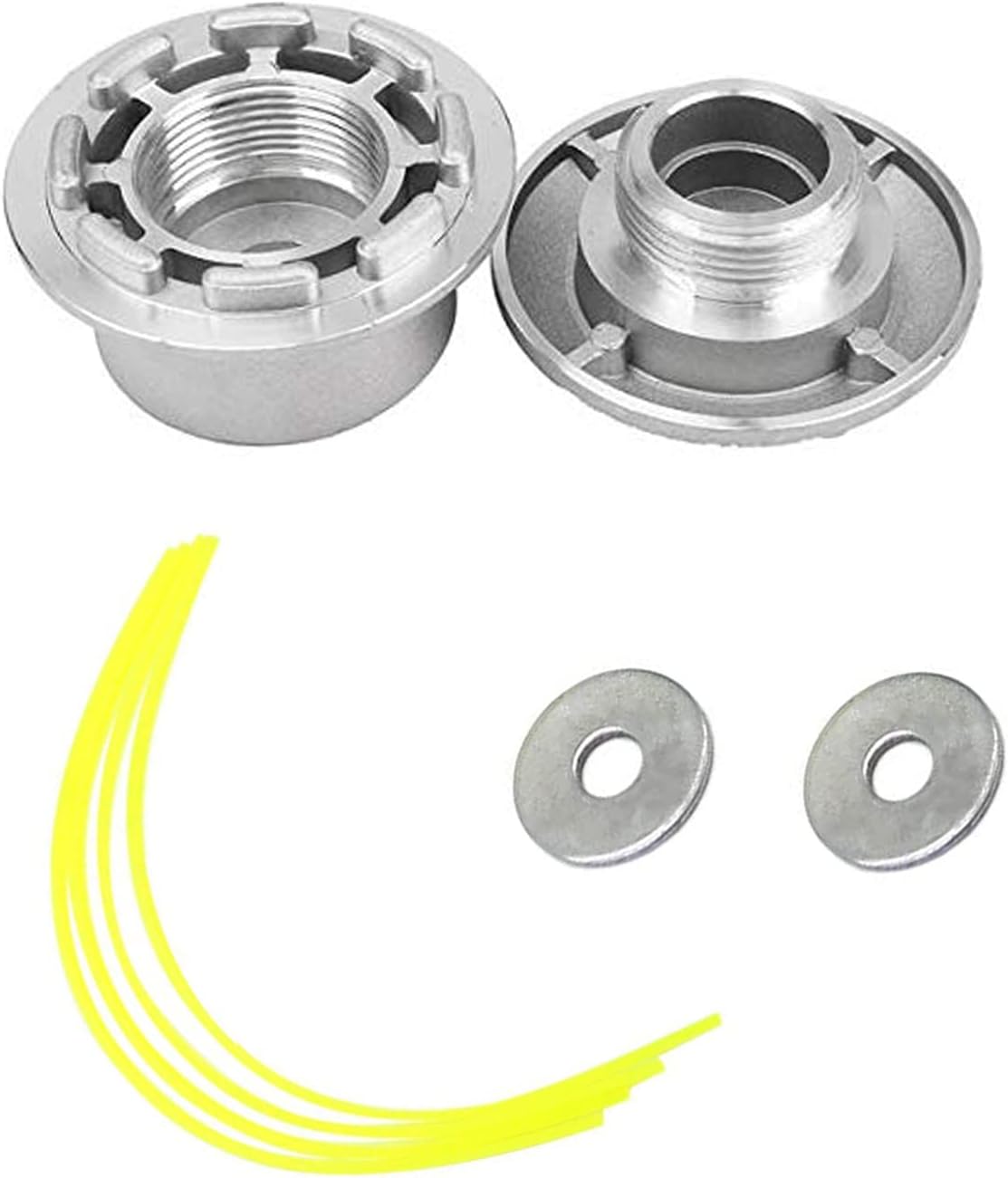 Głowica do kosiarki żyłkowej, aluminiowa głowica do kosy, 4-żyłkowa uniwersalna głowica do kosiarki, głowica do kosiarki, głowica do kosiarki żyłkowej