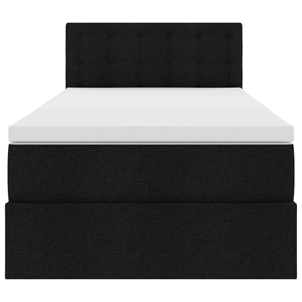 Lit avec rangement et matelas Noir 90 x 200 cm Velours - 7