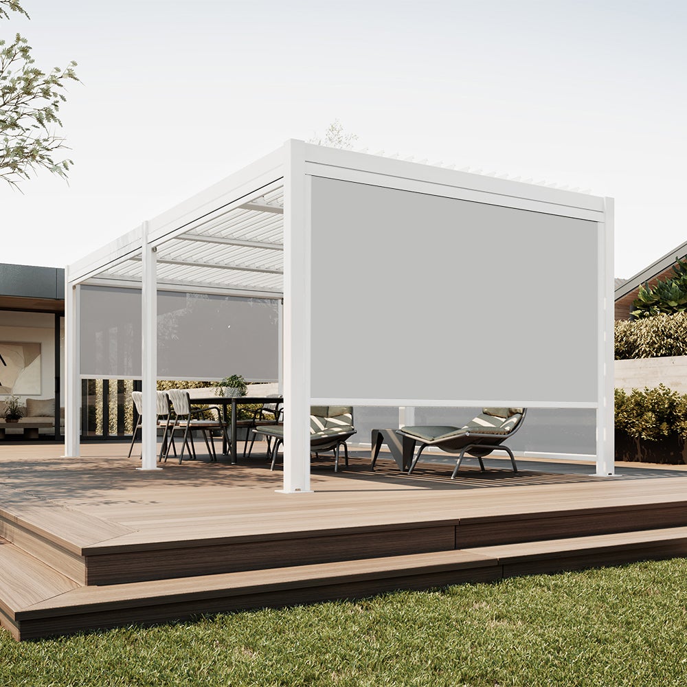 Store vertical ZIP 370 x 218 cm avec coffre intégral haute résistance ...
