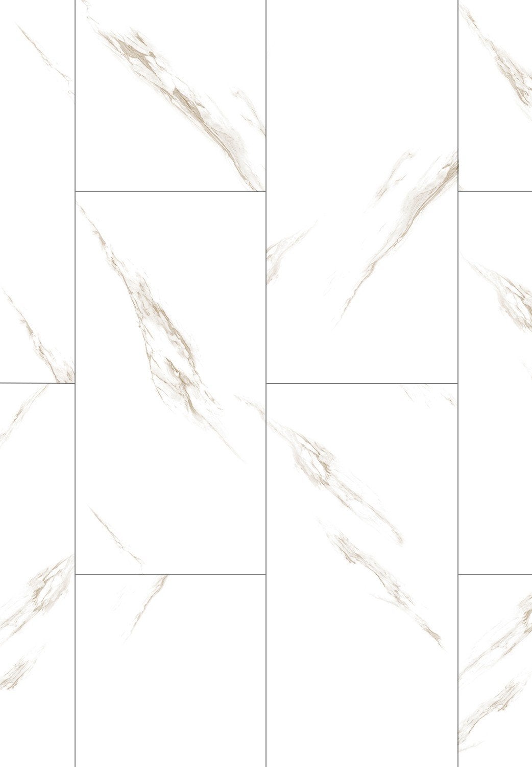 Mexen River White panele winylowe 610 x 305 mm SPC 6,5 mm, podkład IXPE 1,5 mm, 4 V-Fuga, Jazz White - F1150-0610-305-505-4V1-90