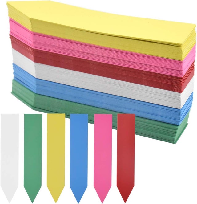 Etykiety do roślin, 120 sztuk, 10 x 2 cm, etykiety ogrodnicze, plastikowe znaczniki ogrodowe, wodoodporne etykiety ogrodowe, znaczniki szkółkarskie