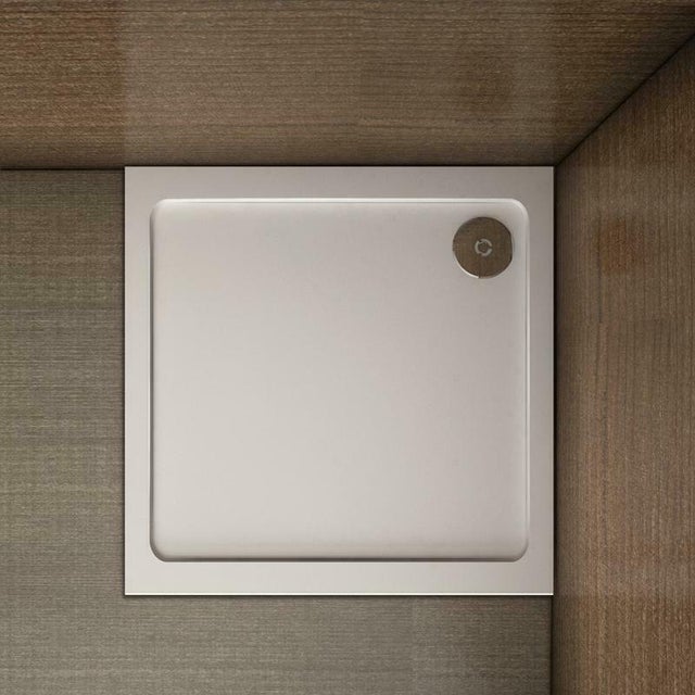Aica Italy Piatto Doccia Quadrato 70x70cm In Pietra Minerale E Resina Ultra Sottile 3cm Bianco Lucido Antiscivolo Piletta E Tubo Inclusi