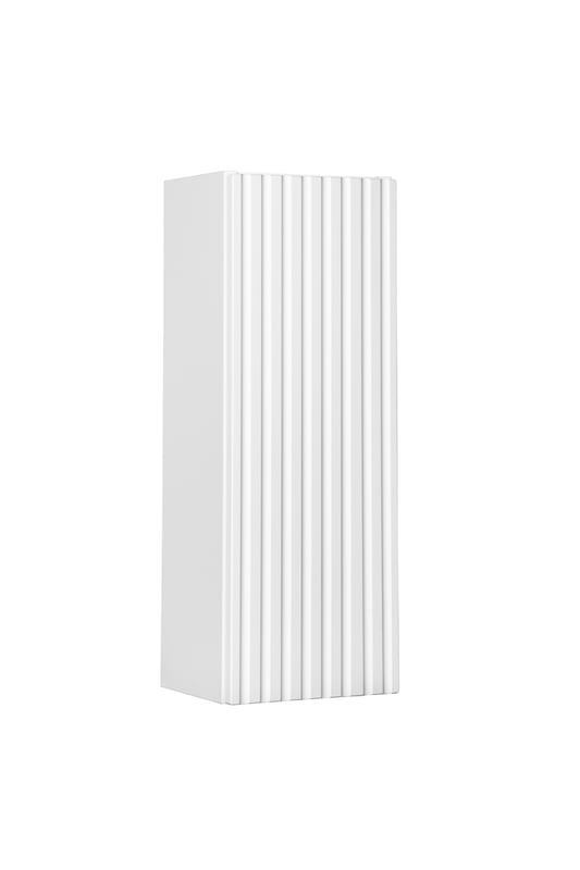 Szafka łazienkowa NOVA 20 cm biała wisząca mały słupek ryflowany front