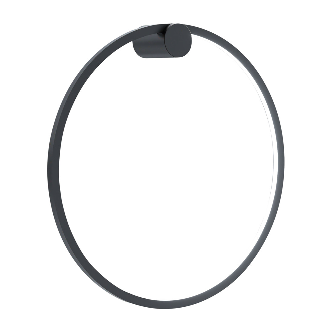 Kinkiet ścienny Saturno czarny LED 25W 4000K 1400lm do łazienki wym: 50 x 50 x 15 cm aluminium IP44 Milagro