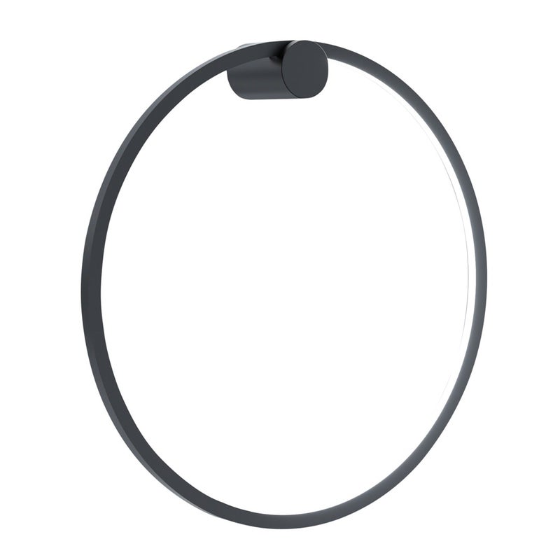 Kinkiet ścienny Saturno czarny LED 25W 4000K 1400lm do łazienki wym: 50 x 50 x 15 cm aluminium IP44 Milagro