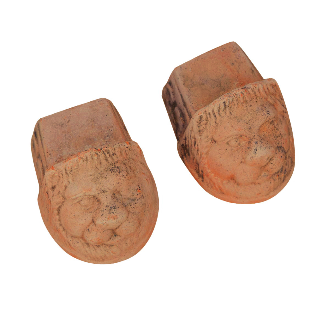 BISCOTTINI Set 8 Piedini Sottovaso Zampa di Leone in Terracotta Toscana - Supporto per Vasi da Esterno - Piedini Sotto Vaso 10x8x8cm Made in Italy - 5