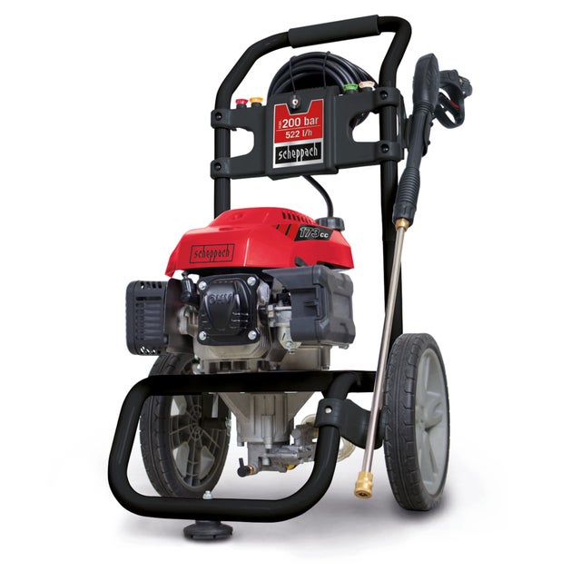Scheppach Nettoyeur Haute Pression Thermique HCP2600 - Moteur 4T de 173cm3 - 200bar - Débit 522L/h - Accessoires inclus