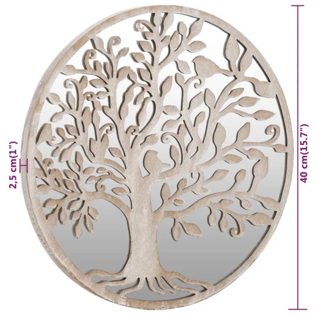 Espelho redondo de jardim em ferro arenoso para uso externo 40x2,5 cm- COMFORTXL - 6