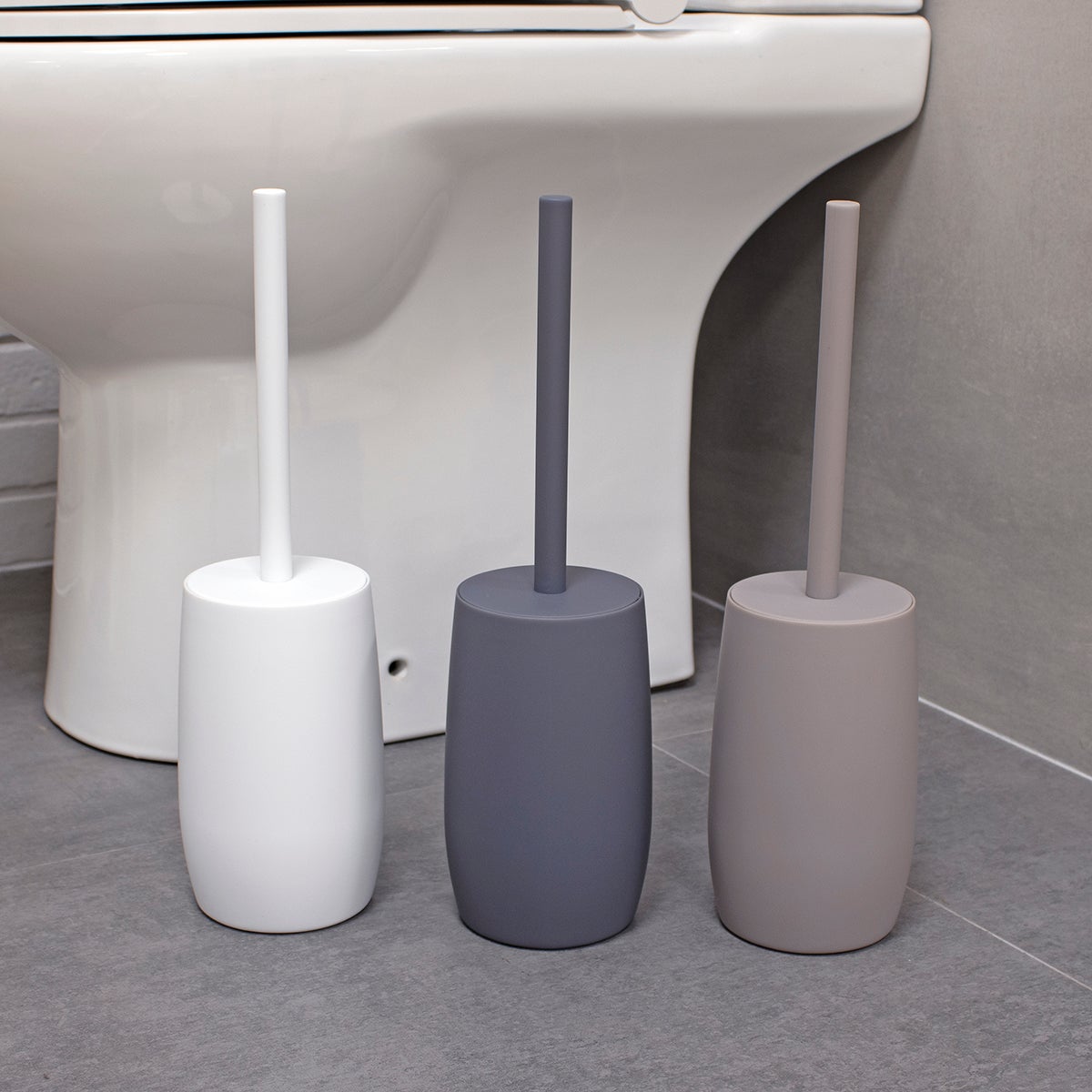 Escobilla WC blanco mate-Serie Glaciar-ABS-Escobillero de baño de plastico-Minimalista y moderno - 4