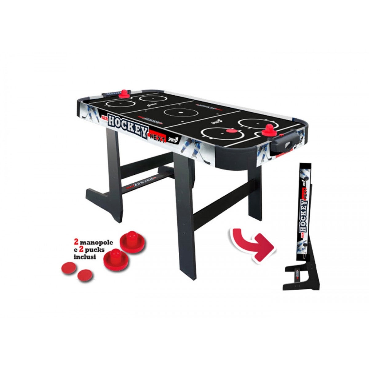 Herefun Gioco Da Tavolo Hockey In Legno 2 In 1 – Battaglia Da Tavolo Con 20 Pezzi, Per Famiglia E Bambini, Dimensioni 35x22x2,5 Cm - 4