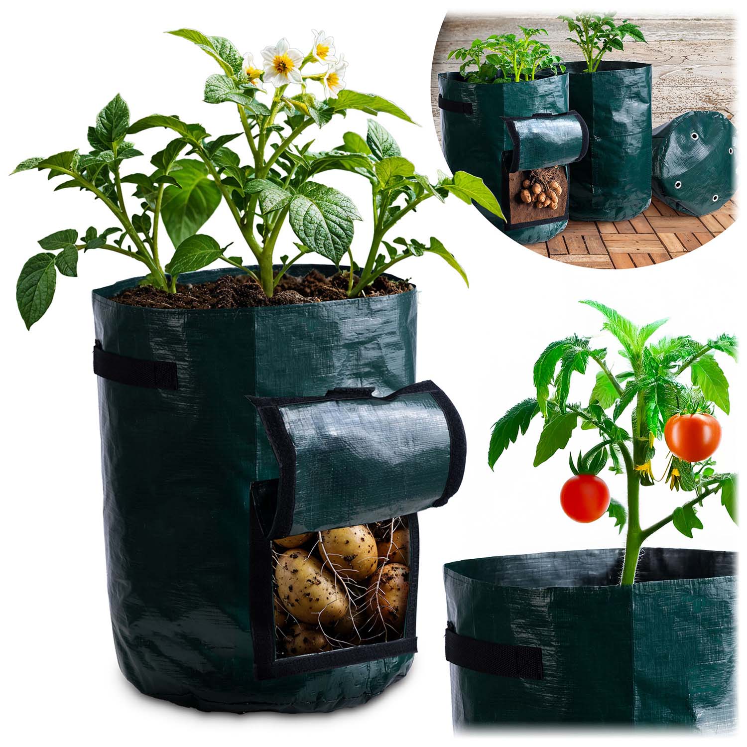 Worek do uprawy warzyw 45x35cm Plonos 496400 zielony