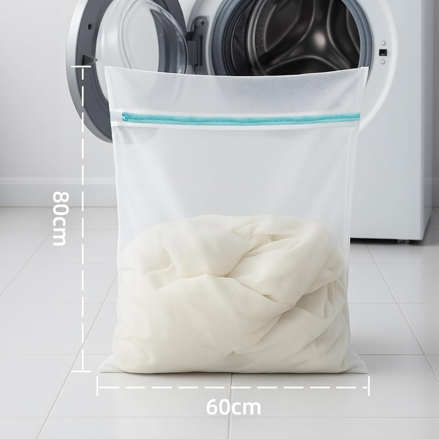 Bolsa Lavadora, Bolsa Ropa Sucia XXL 60x80 cm Juego de Piezas