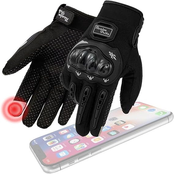 Gants Moto Homologués Homme – Écran Tactile, Coque PVC, Protection EVA – Pour Vélo, Motocross, Escalade
