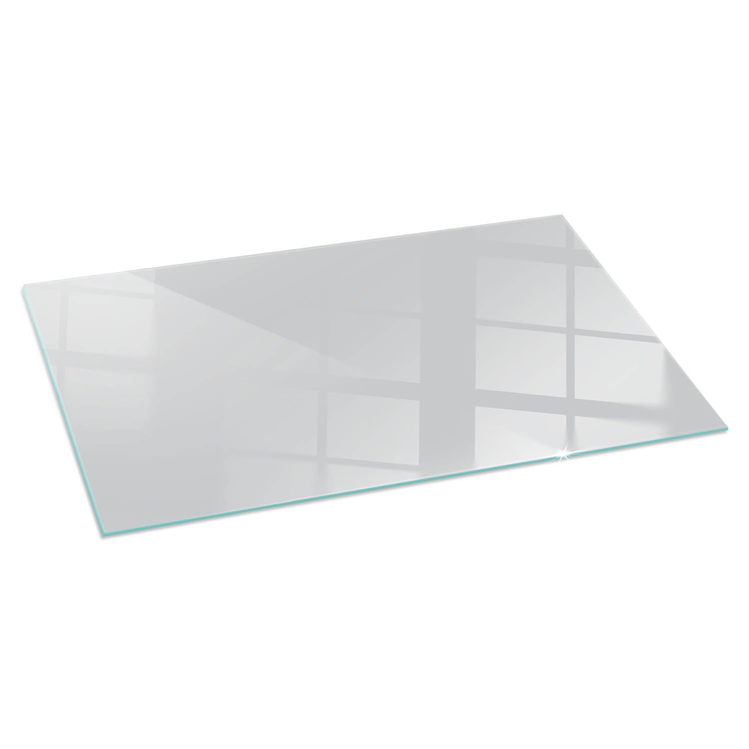 Prostokątna płyta szklana ochronna pod piecyk, kominek - 100x50 cm - Kolor Szary - TULUP