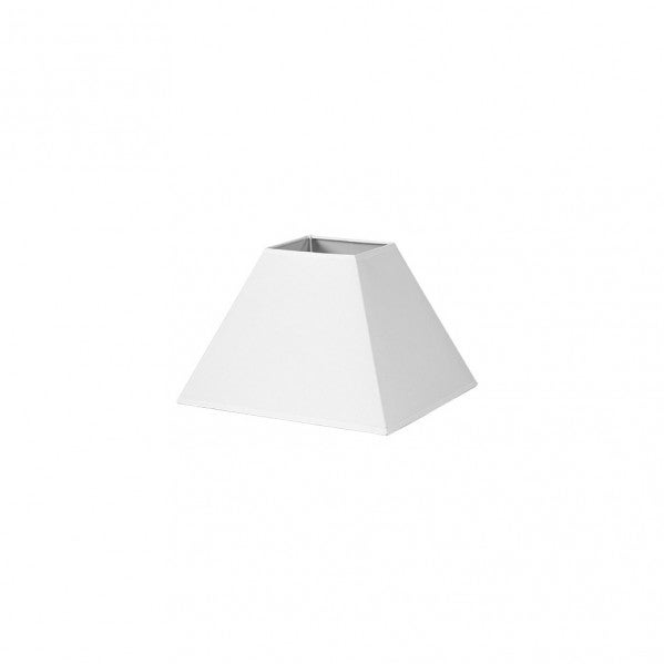 FABRILAMP Lampenschirm Piramide Mezzo – Weiß, Popeline-Stoff, Für E27 Fassung, 30x13x22 Cm