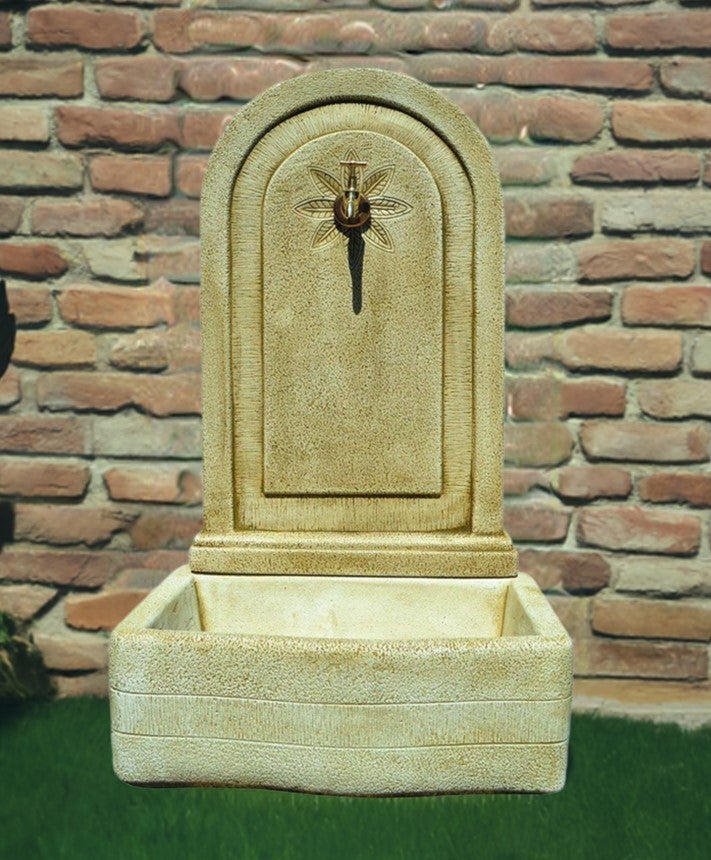 Mur fontaine de Jardin en pierre de laurier extérieur 42x55x98cm. - 3