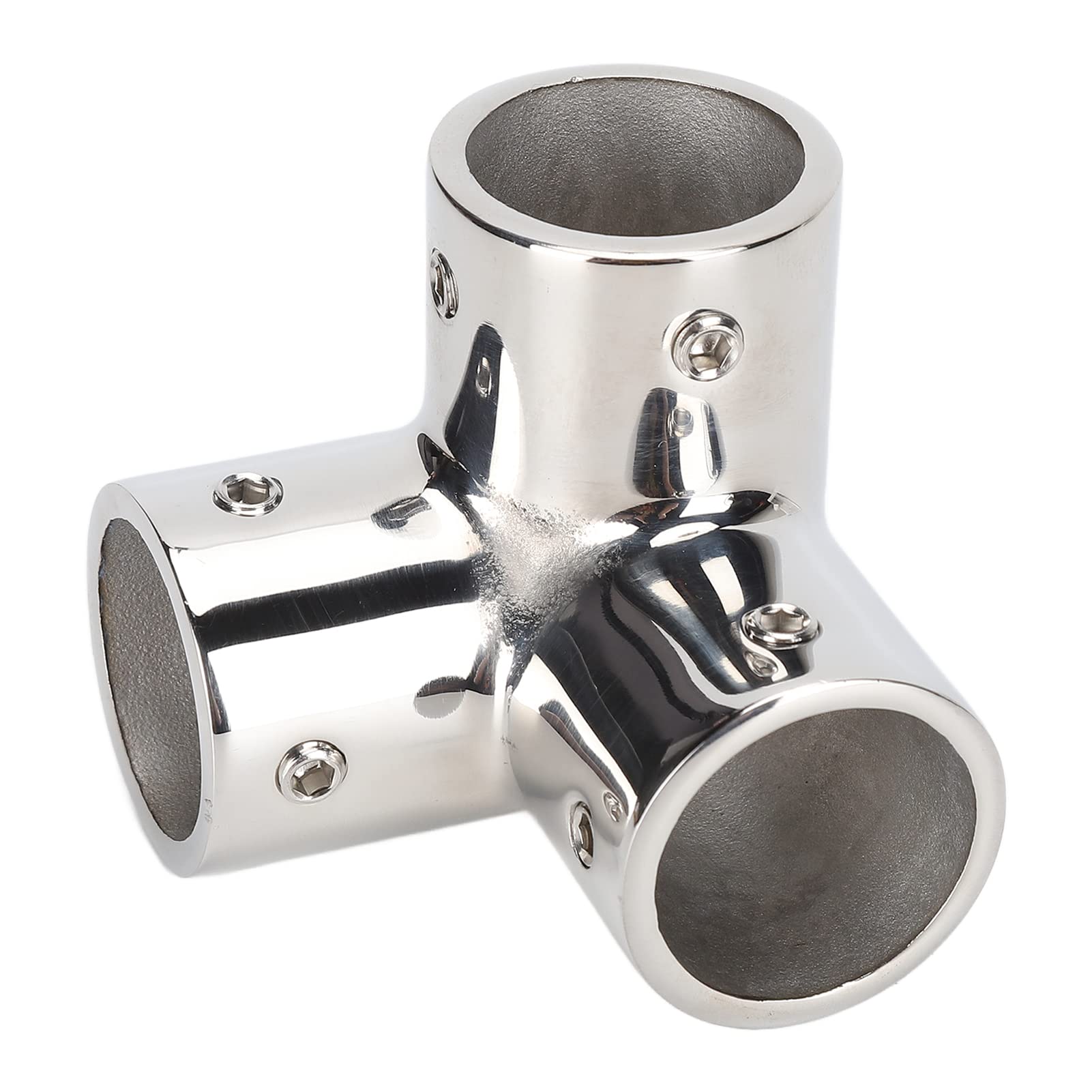 Raccord En T (3 Voies) En Acier Inoxydable 316 Pour Tube De 30 Mm - Qualité Marine, Polissage Miroir - Pour Rambarde De Bateau, Structure Extérieure