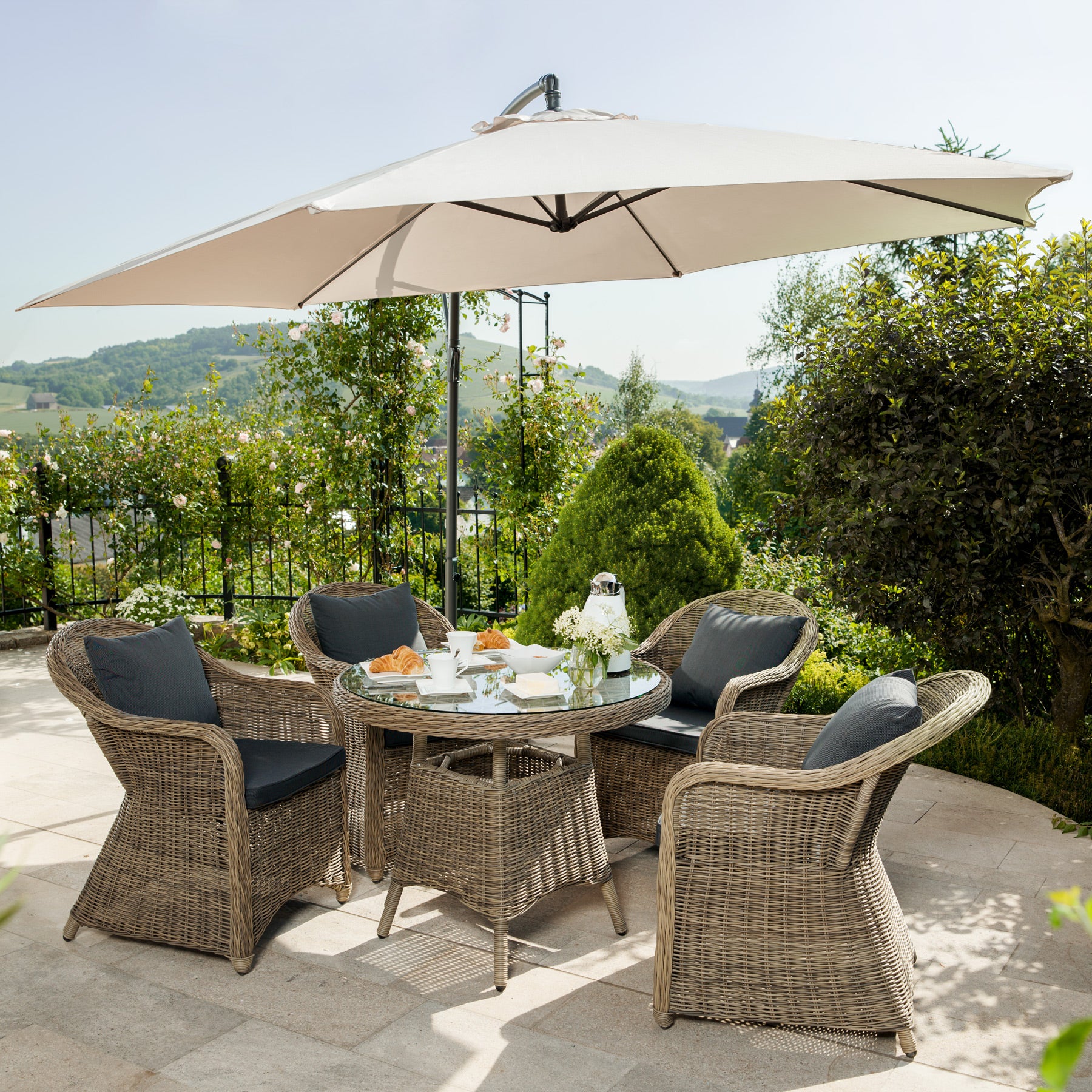 Rattan Tectake Arredo Giardino Set Da Giardino In Rattan Tectake