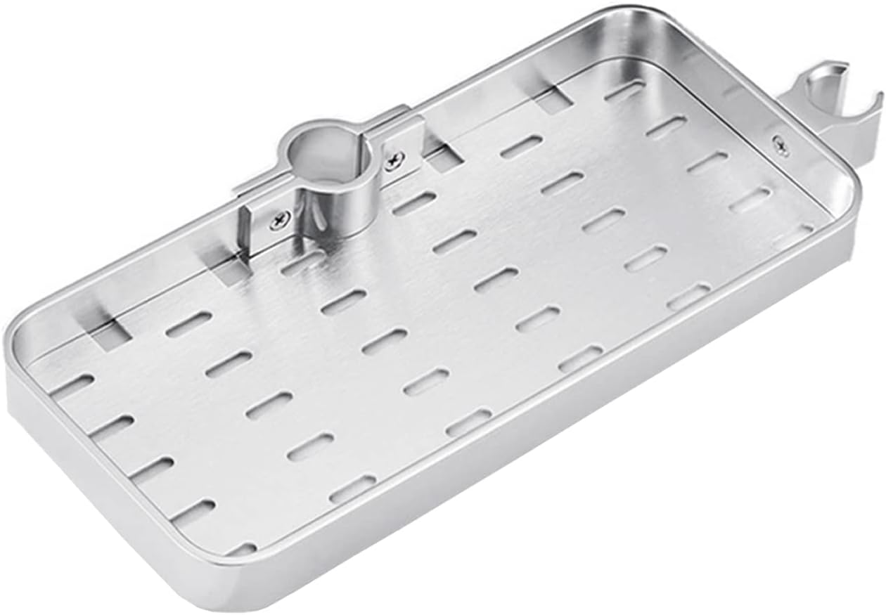 Étagère de douche télescopique – Aluminium réglable – Installation sans perçage – Organiseur salle de bain - 3