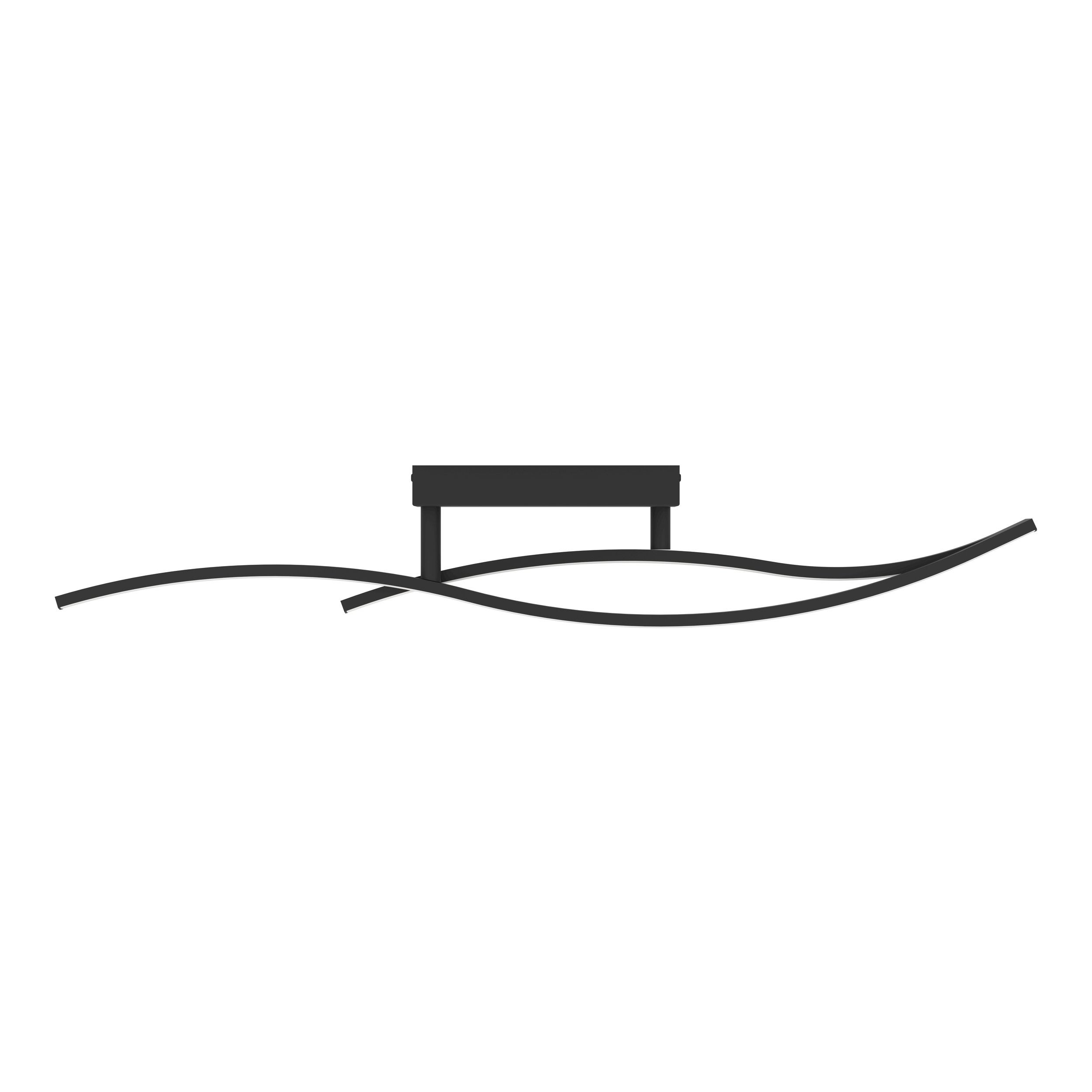 EGLO lámpara de techo Grisolia negro de metal y plástico LED 12W, 4000K, 84,9 x 6 x 15 cm - 3