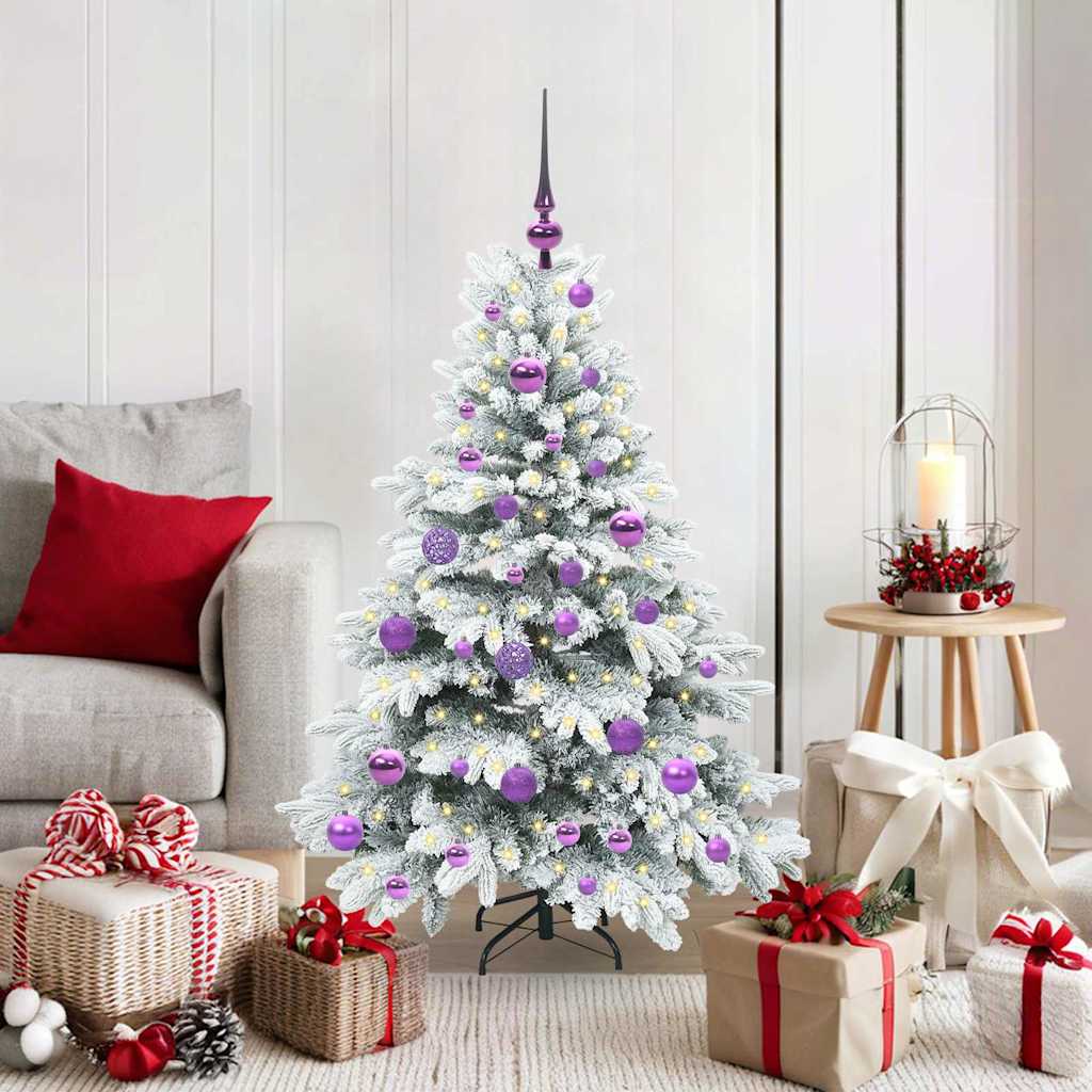 Sztuczna choinka z 150 diodami LED Zielony 120 cm PE i PVC