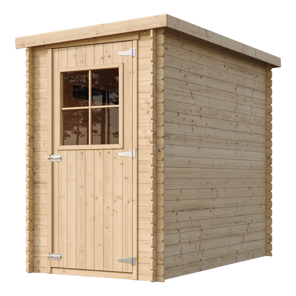 Abri de jardin en bois TIMBELA M306 - Stockage extérieur l239xL144xH198 cm/2.63 m2 - Petit abri à outils, Local à vélos - 3