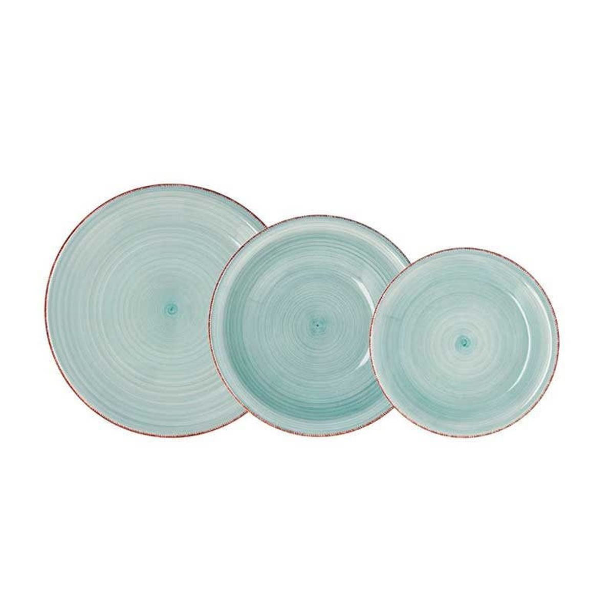 Quid Vajilla Vita Aqua 18 Piezas Gres Azul , Leroy Merlin