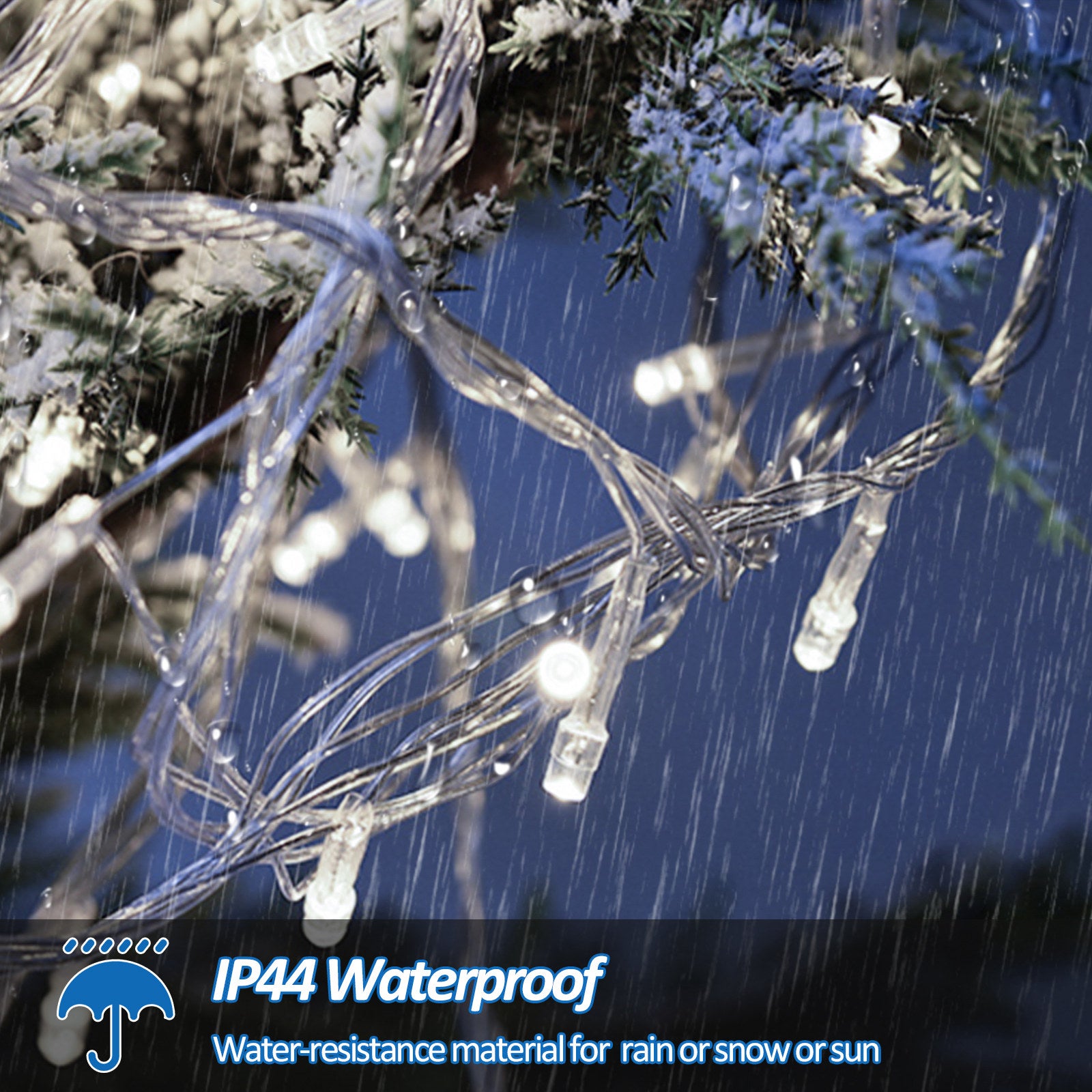 LED Guirlande Lumineuse 200M 1000LED Noël 8 modes IP44 Etanche Extérieur Intérieur Jardin Lumineux Décoration Carnaval Mariage Déco blanc Froid - 8