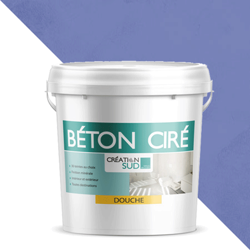 Béton ciré douche et baignoire - Kit complet 5m² (en 2 couches) - Lavande - CREATION SUD