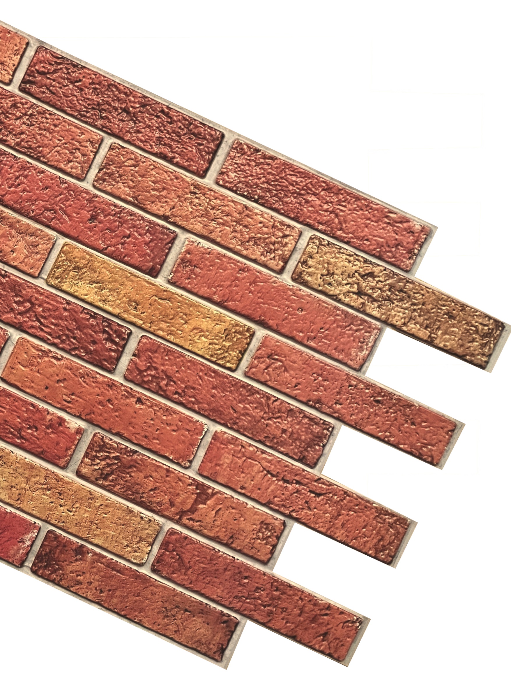 4 m²/10 pièce 3D PVC IMITATION TUILES panneaux muraux revêtement mural DECOR PVC bardage carreaux imitation Red Fire Brick épaisseur 1mm ! - 6