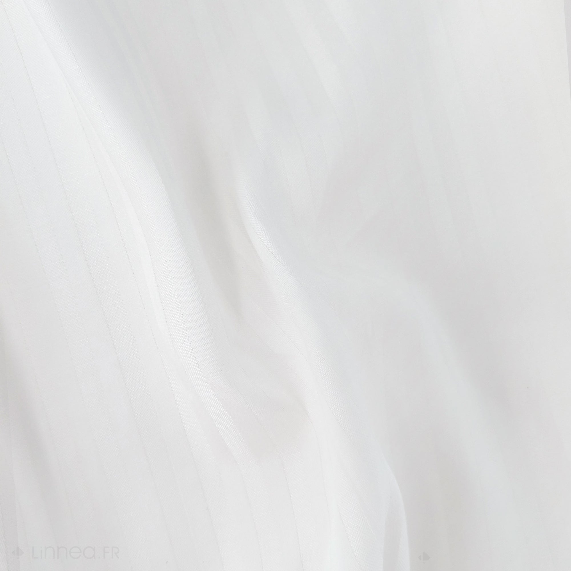 Drap plat 240x310 cm en 100% satin de coton GRAND HÔTEL blanc - 4