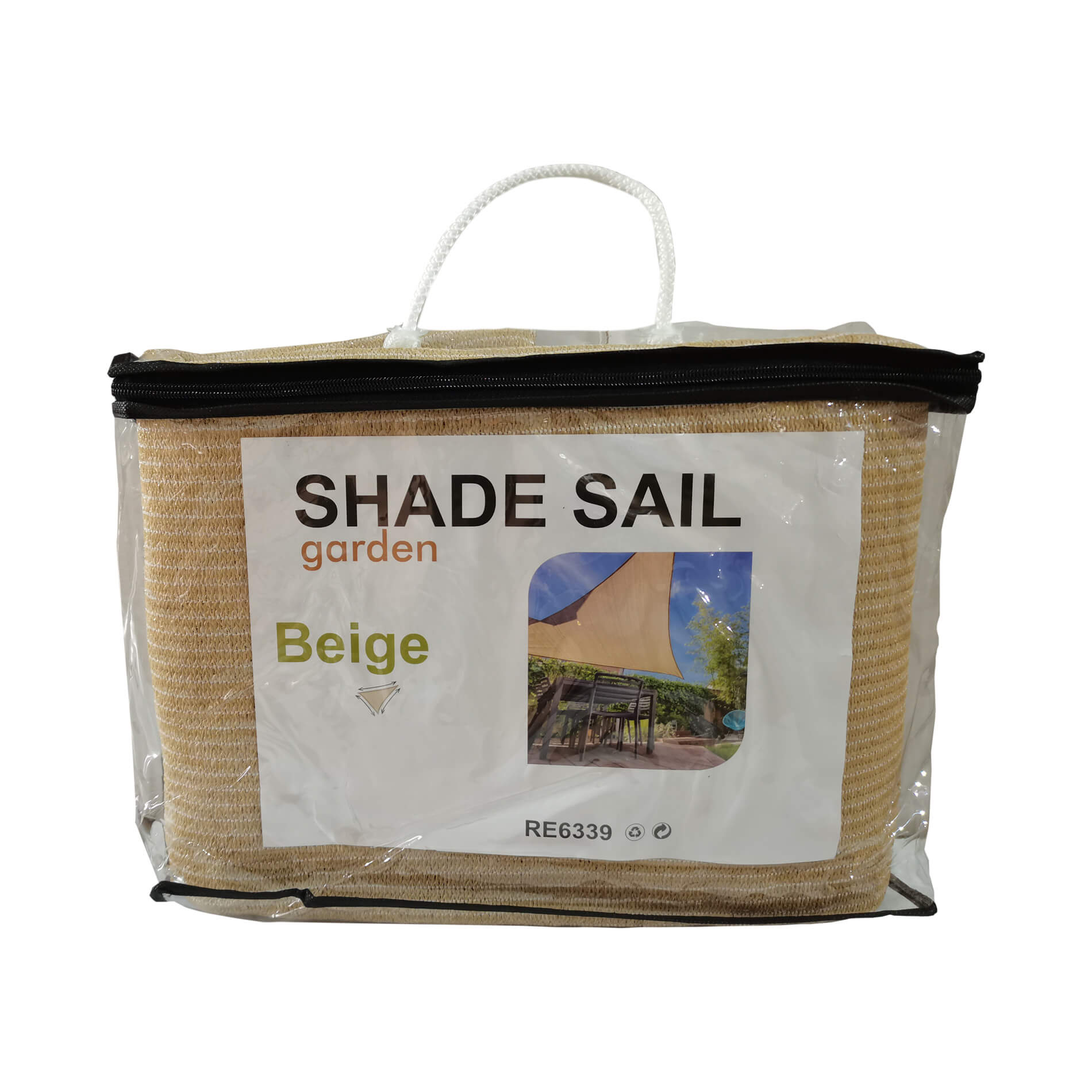 Tente Voile Parasol Mobili Rebecca Triangulaire Polyéthylène Filtre UV 3x3x3 - 8