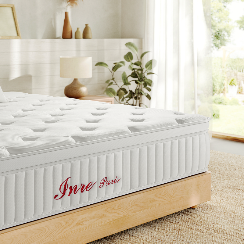 Matelas 160x200 cm INRE - Épaisseur 30 cm, Mousse Mémoire de Forme, Réversible été/hiver, Tissu respirant - 5