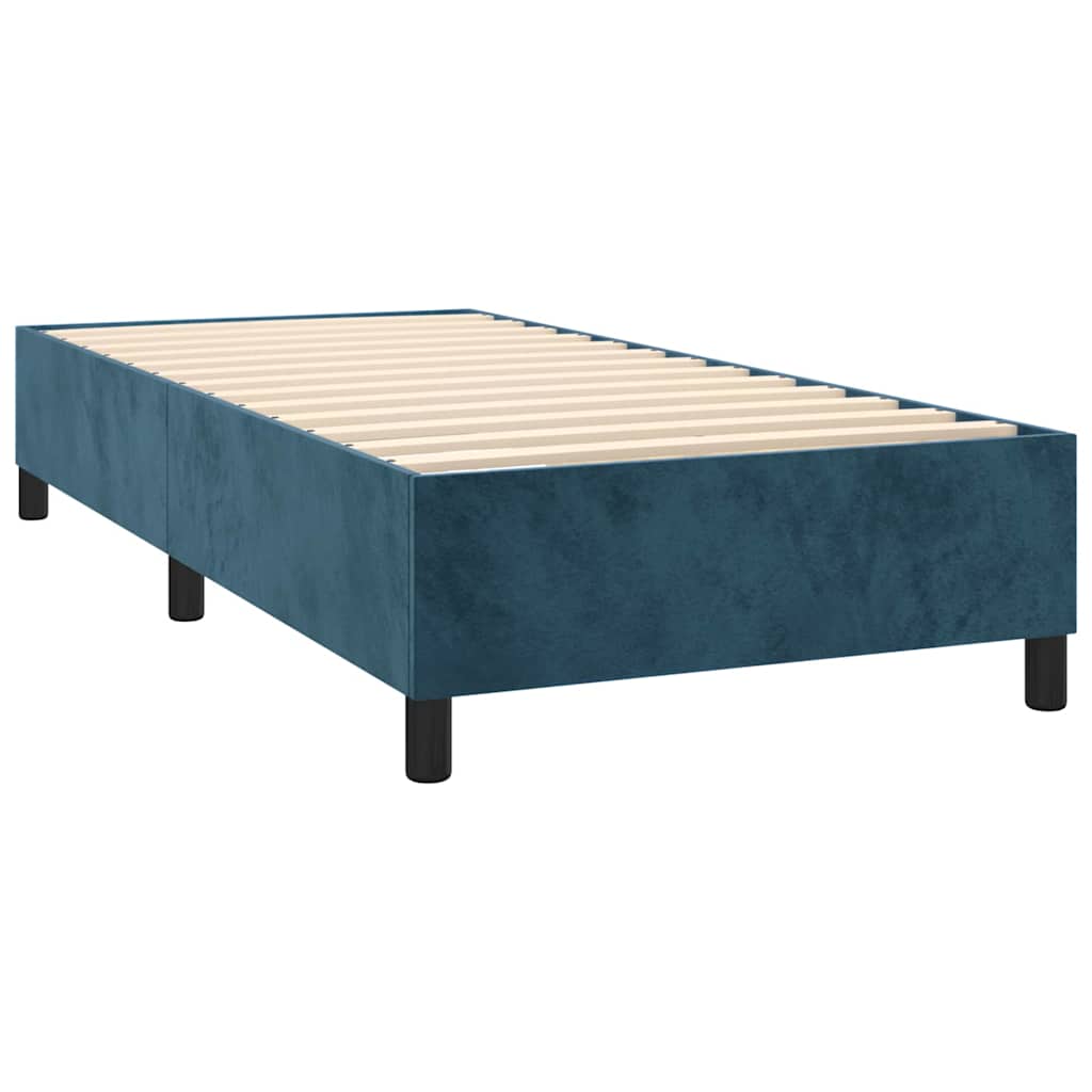 Sommier à lattes avec matelas, bleu foncé, 100x200 cm - 4
