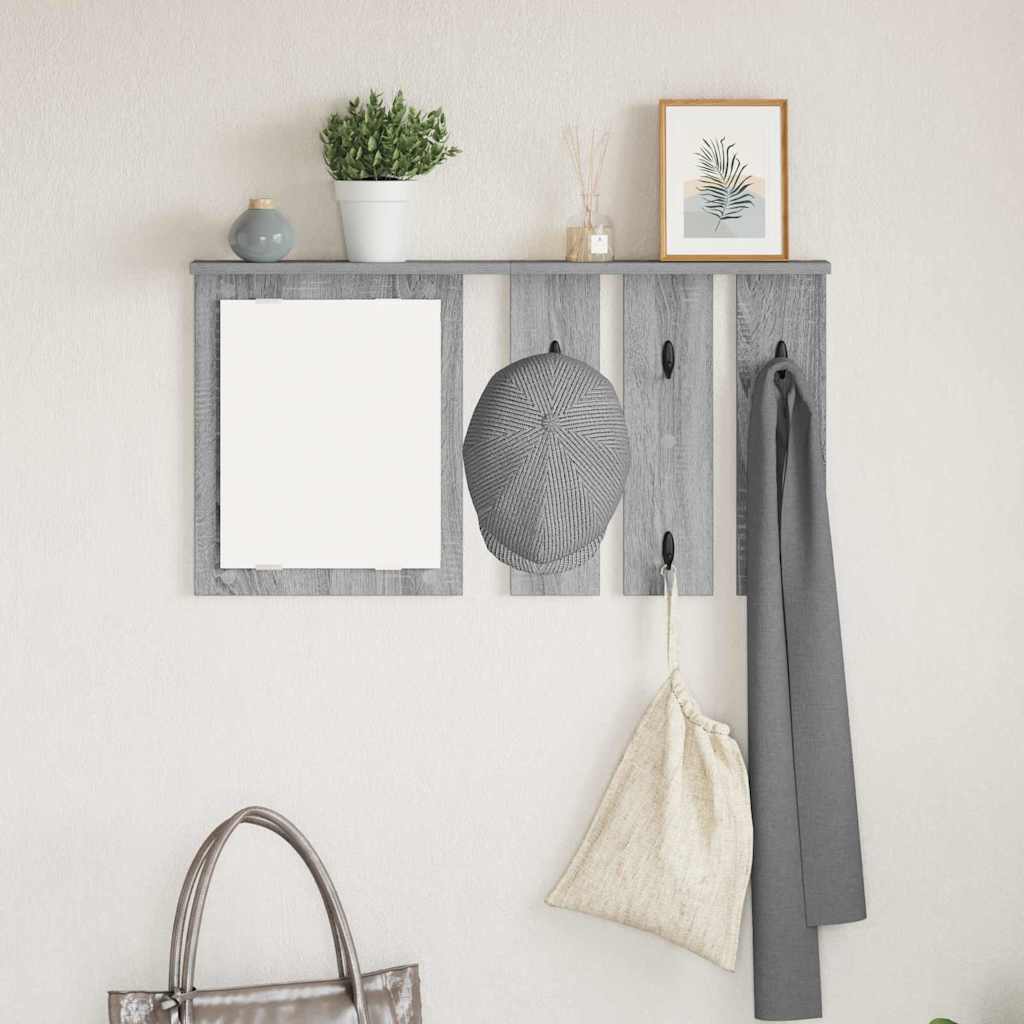 Maison exclusive - perchero de pared con estante gris sonoma 85 x 10 x 45 cm