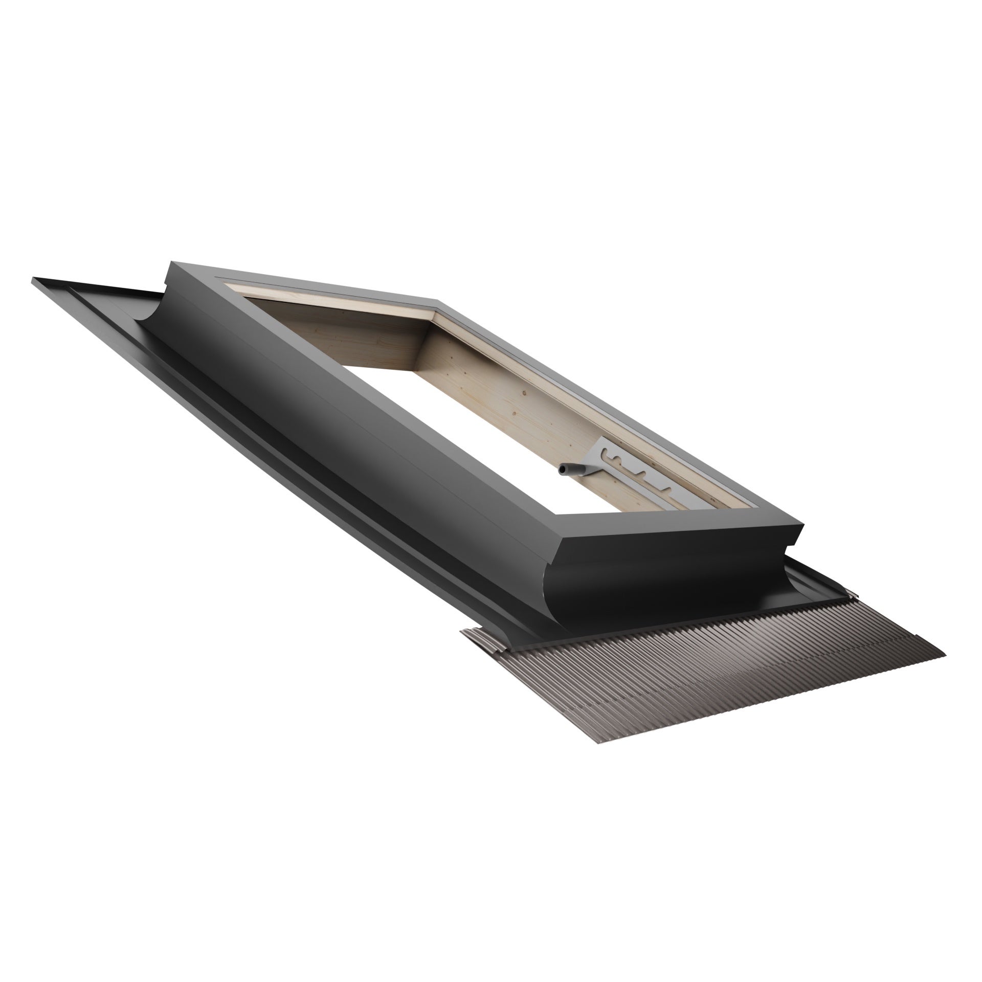 Emica - Best Vasistas Aluminium Skylight | Verre isolant 4-9-4 | Intérieur en bois de sapin | Poignée avec 4 positions d'ouverture (45x55 BxH) - 6