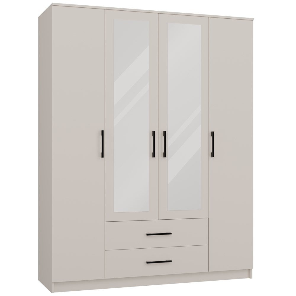 Szafa Topeshop Romana 160 z lustrem 2 szuflady 160 cm kaszmir beż 160x54x205 cm 1 szt