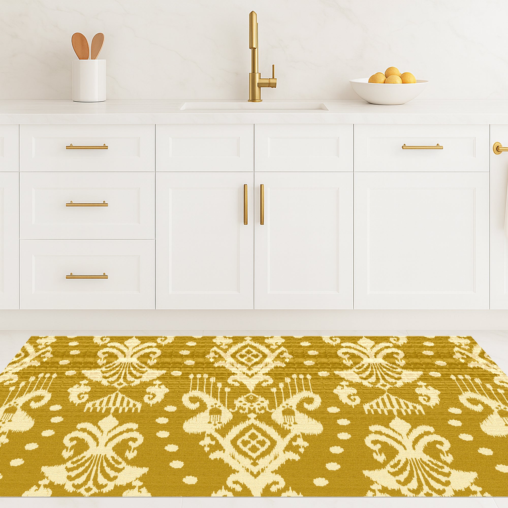 Tapis PVC Intérieur/Extérieur Mallorca Tournesol 160x240 cm - Vinyle imprimé antidérapant, lavable et résistant pour terrasse et maison - 9