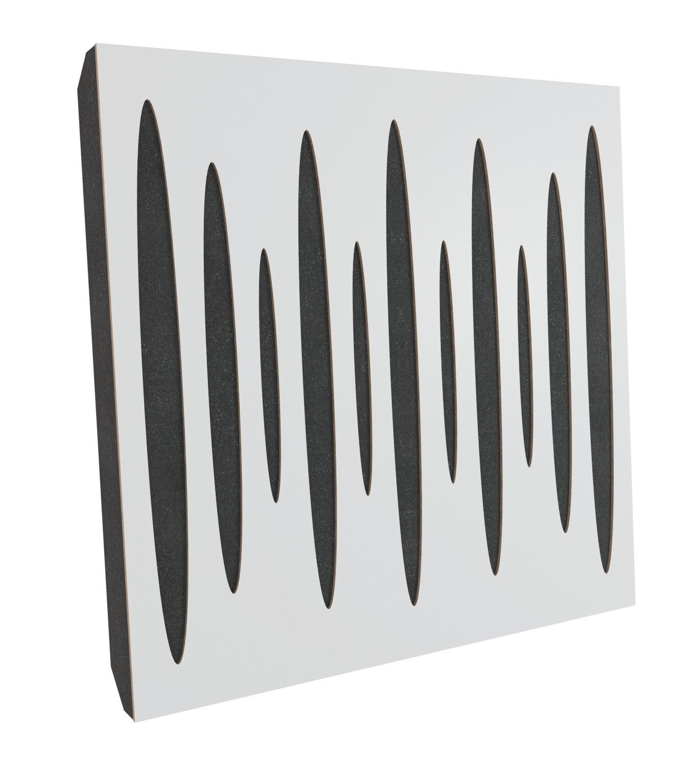 Lot de 4 Panneaux acoustiques insonorisants PULSAR 50x50x5 cm - 1 m² surf.totale - MDF perforé laminé et mousse acoustique - Blanc - 2