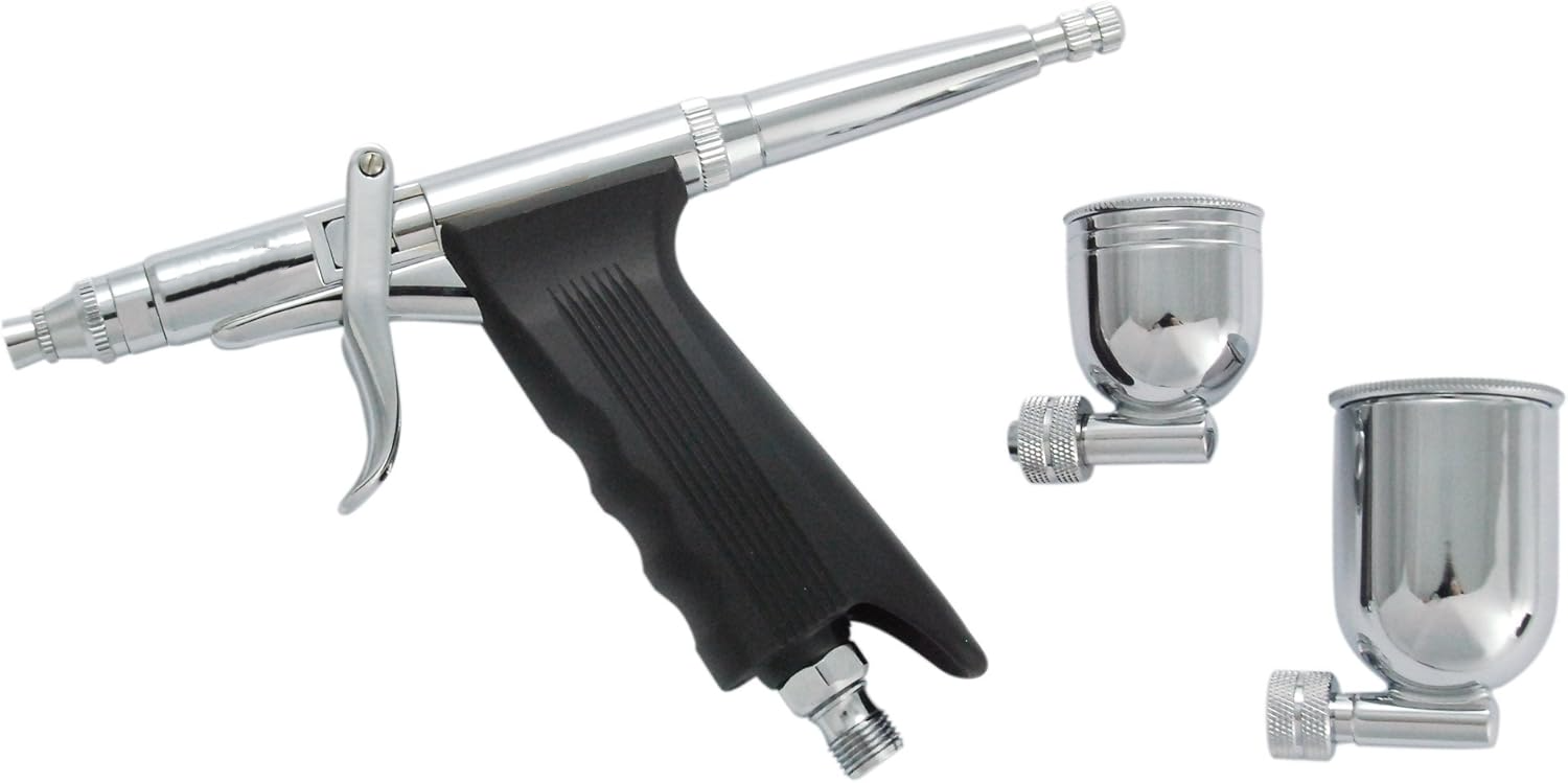 Profesjonalny zestaw pistoletu natryskowego Model 116 – Dual Action DA – z dyszą i igłą 0,3 mm – kubeczki 7/13 ml – tatuowanie, opalanie, makijaż, m