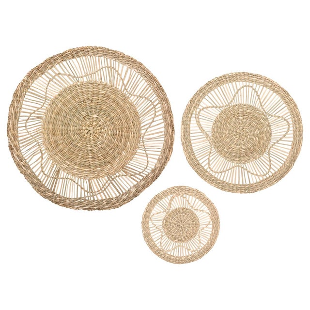 Set de 3 déco murales roseau D18/28/38cm - Atmosphera Créateur d'intérieur