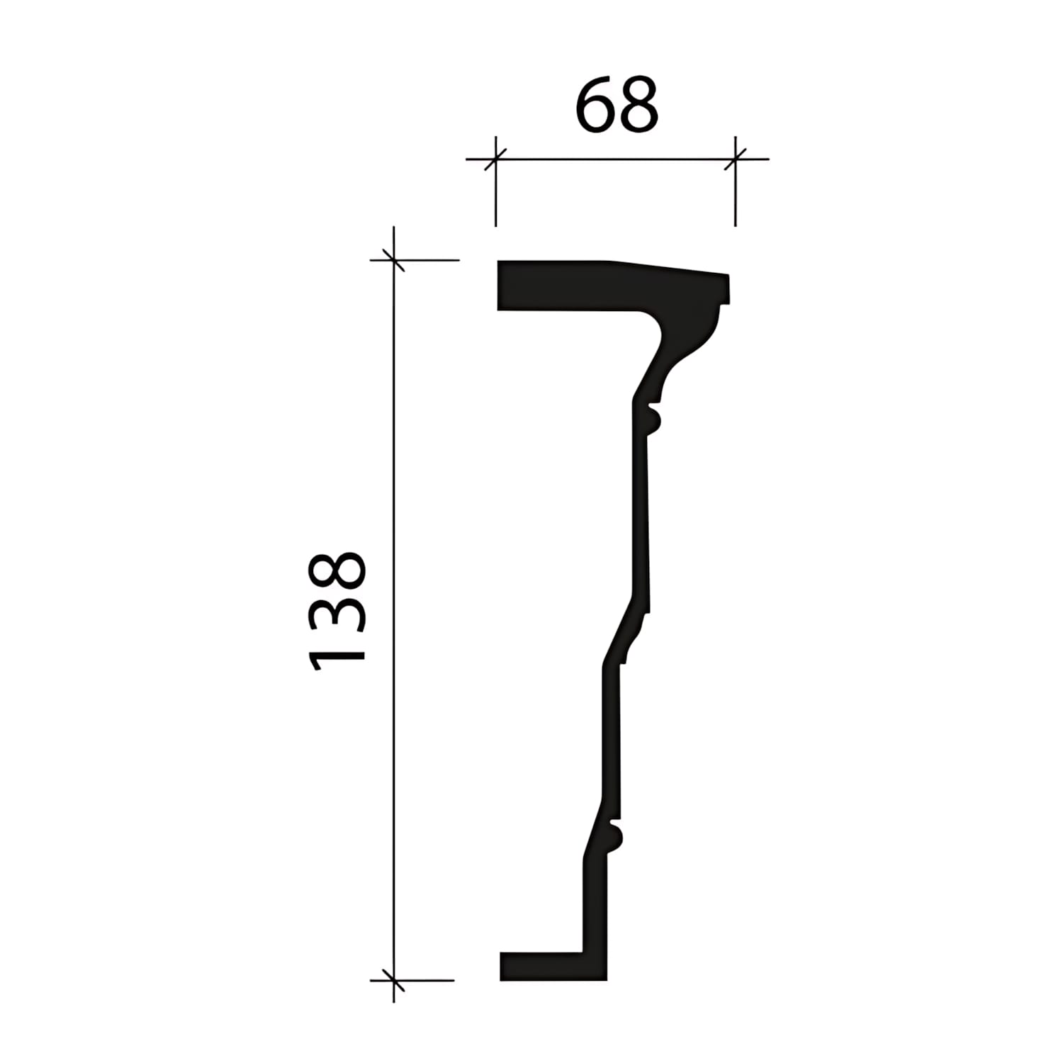 Architrave Profhome 434302 Profil de façade Moulure décorative Moulure exterieure - 3
