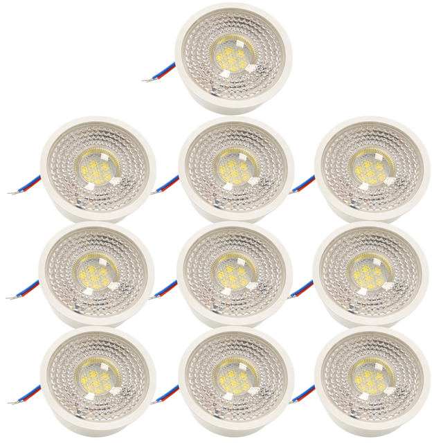 Jandei 10x Módulo Led Ultraplano ø50x23mm para Focos Empotrables, 7w 750 lm, Luz Neutra 4200k, Tecnología DOB. Reemplazo GU10/MR16. Interior IP20