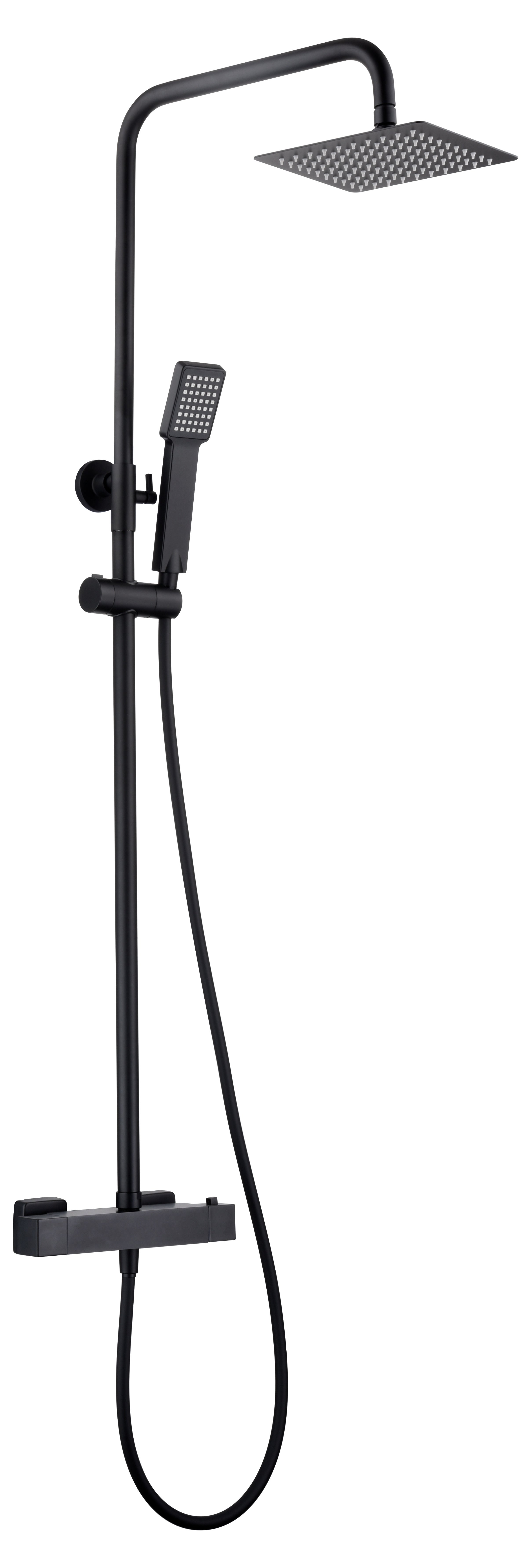 Colonne De Douche Encastrée Avec Douchette D 20 C Peinture Noir Pour Salle De Bains