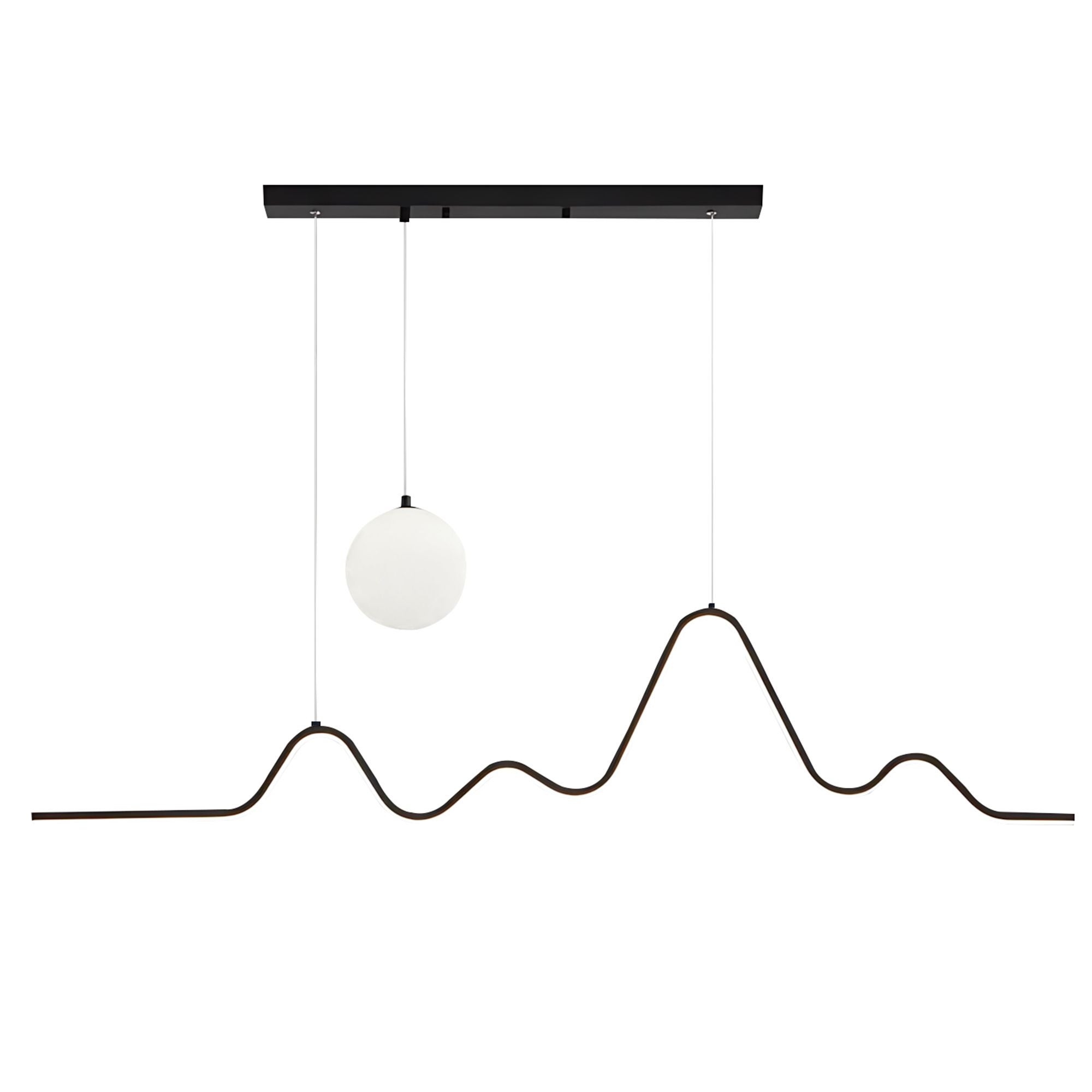 Lampa Sufitowa Wisząca Led Toolight Lhj033-Cp Czarny, Złoty Szczotkowany 120Cm